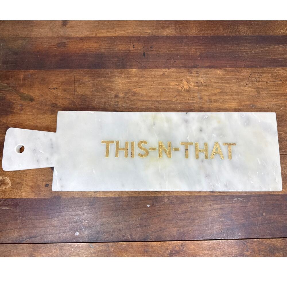 Cynthia Rowley This-N-That Stone Cheese Serving Charcuterie Board Made In India